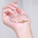 Buddha Stones Copper Coin Fortune Tree Pearl Luck Blue Rope Braided Bracelet Bracelet BS 26