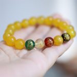 Buddha Stones Five Elements God of Wealth Various Agate Crystal Wealth Bracelet Bracelet BS 5