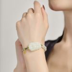 Buddha Stones 925 Sterling Silver Chinese Zodiac Hetian Jade Happiness Luck String Bracelet Bracelet BS 4