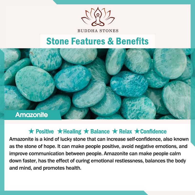 Buddha Stones Lazurite Picasso Jasper Amazonite Rhodonite Apatite Positive Lotus Prayer Bead Bracelet Mala Bracelet BS 3