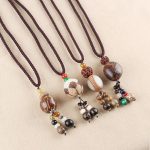 Buddha Stones Bodhi Seed Lotus Wisdom Harmony Necklace Pendant Necklaces & Pendants BS main