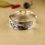 Buddha Stones 925 Sterling Silver Lotus Flower Calm Bracelet Adjustable Bangle Bracelet BS 8