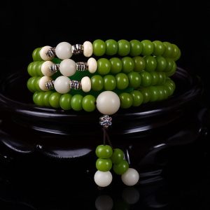 Cyan Bodhi Seed Mala 108 Beads Success Bracelet Necklace (Extra 30% Off | USE CODE: FS30) Bracelet BS main