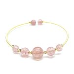 Buddha Stones Natural Strawberry Quartz Love Healing Bracelet Bangle Bracelet BS 6