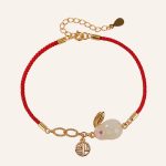 Buddha Stones 925 Sterling Silver Year of the Rabbit Hetian White Jade Luck Blessing Red String Bracelet Bracelet BS 7