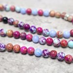 Buddha Stones Natural Purple Miano Real Stone Lotus Mala Mala Bracelet BS 6