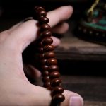 Buddha Stones Natural Tibet 108 Mala Beads Purple Bodhi Seed Three-eyed Dzi Bead Copper Dorje Harmony Bracelet Mala Bracelet BS 3
