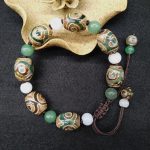 Buddha Stones Tibetan Three-eyed Dzi Bead Luck Protection Braided Bracelet Bracelet BS 1