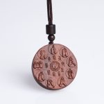 Buddha Stones Lightning Struck Jujube Wood Yin Yang Bagua Mountain Ghosts Spend Money Protection Necklace Pendant 11