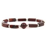 Buddha Stones Natural Crystal Amethyst Tiger Eye Spiritual Balance Bracelet Bracelet BS Bloodstone