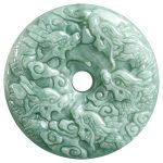 Buddha Stones Year of the Dragon Natural Jade Nine Dragons Peace Buckle Protection Necklace Pendant Necklaces & Pendants BS 9