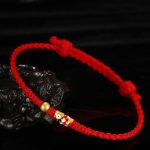 Buddha Stones 999 Gold Luck Koi Fish Handcrafted Braided String Bracelet Bracelet BS 2