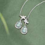 Buddha Stones 925 Sterling Silver Green Jade Double Gourd Butterfly Luck Necklace Pendant Necklaces & Pendants BS 1