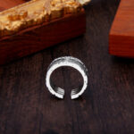 Buddha Stones 925 Sterling Silver Retro Tang Dynasty Flower Design Luck Adjustable Ring Ring BS 3