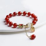 Buddha Stones Natural Red Agate Hetian Jade Fu Character Confidence Charm Bracelet (Extra 30% Off | USE CODE: FS30) Bracelet BS 5