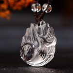 Buddha Stones Natural Amethyst White Crystal Citrine Nine Tailed Fox Luck Necklace Pendant Necklaces & Pendants BS White Crystal(Protection♥Healing) Fox