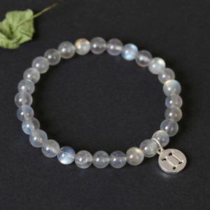 12 Constellations of the Zodiac Moonstone Charming Bracelet Bracelet BS main