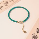 Buddha Stones Turquoise Beaded Friendship Strength Chain Bracelet Bracelet BS Green