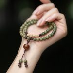 Buddha Stones Green Sandalwood Positive Peace Bracelet Bracelet BS 5