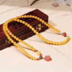 Buddha Stones Amber Healing Balance Necklace Flower Charm Bracelet Bracelet Necklaces & Pendants BS 2