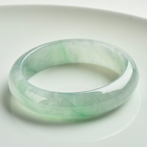 Buddha Stones  Natural Jade Prosperity Wealth Luck Bangle Bracelet Bracelet Cuff Bangle BS 63-64mm