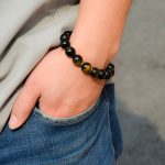 Buddha Stones Chinese Zodiac Natal Buddha Gold Sheen Obsidian Wealth Protection Bracelet Bracelet BS 20