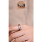 Buddha Stones Feng Shui Five Emperor Coins Wealth Ring Ring BS 10