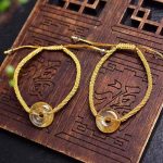 Buddha Stones Round Citrine Peace Buckle Happiness Braided Bracelet Bracelet BS 6