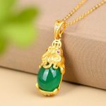 Buddha Stones Natural Jade PiXiu Balance Necklace Necklace BS 1