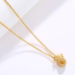 24K Gold Plated Fu Character Fortune Money Bag Necklace Pendant Necklaces & Pendants BS 3