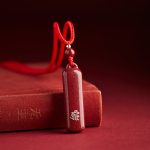Buddha Stones Chinese Zodiac Natal Buddha Cinnabar Amulet Protection String Necklace Pendant Necklaces & Pendants BS 20