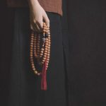 Buddha Stones 108 Mala Beads Bodhi Seed Dzi Bead Peace Tassel Bracelet Mala Bracelet BS 2