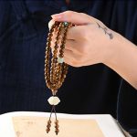 Buddha Stones Tibetan Rosewood Protection Calm Bracelet Mala Mala Bracelet BS 4