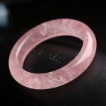 Buddha Stones  Natural Rose Quartz Love Caring Bracelet Bangle Bracelet Bangle BS 62mm
