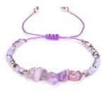 Buddha Stones Amethyst Purify Knit Bracelet Bracelet BS Amethyst
