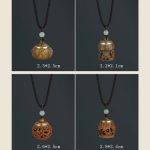 Buddha Stones Tibet Green Sandalwood Rosewood Om Mani Padme Hum Lotus Positive Soothing Necklace Pendant Necklaces & Pendants BS 18