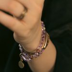 Buddha Stones Purple Phantom Red Hematoid Quartz Green Rutilated Quartz Copper Love Forgive Bracelet Bracelet BS 9