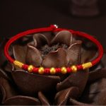 Buddha Stones 999 Gold Beads Luck King Kong Knot Handmade Braided Protection Bracelet Bracelet BS 14