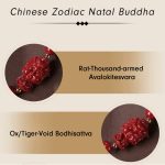 Buddha Stones Chinese Zodiac Natal Buddha Cinnabar Amulet Blessing String Bracelet Bracelet BS 19