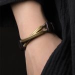 Buddha Stones Tibetan Ebony Wood Copper Balance Double Layer Bracelet Bracelet BS 3