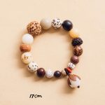Buddha Stones Bodhi Seed Lotus Wisdom Peace Wrist Mala Bracelet Bracelet BS 17cm