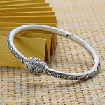 Buddha Stones Tibetan Auspicious Clouds Om Mani Padme Hum Engraved Creativity Bracelet Bangle Bracelet Bangle BS Om Mani Padme Hum(Wrist Circumference 15-17cm)