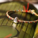 Buddha Stones 925 Sterling Silver Fu Character Zongzi Pattern Multicolored String Luck Handmade Braided Bracelet Bracelet BS 2