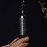 Buddha Stones Natural Black Obsidian Heart Sutra Purification Necklace Pendant Necklaces & Pendants BS 2