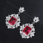 Buddha Stones Emerald Crystal Red Corundum Confidence Courage Ring Earrings Necklace Pendant Necklaces & Pendants BS Red Earrings