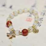 Buddha Stones Windmill Chinese Lock Charm Fu Character Blessing Bracelet Bracelet BS 2