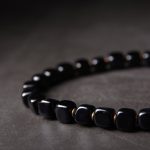 Buddha Stones Ebony Wood Dzi Bead Copper Peace Couple Bracelet Bracelet BS 14