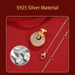 Buddha Stones 925 Sterling Silver Natural Hetian Jade Carnation Flower Prosperity Necklace Pendant Necklaces & Pendants BS 7