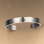 Buddha Stones Tibetan OM Symbol Mindfulness Cuff Bracelet Bangle Bracelet Bangle BS 4
