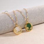 Buddha Stones Natural Jade Koi Fish Lotus Luck Necklace Pendant Necklaces & Pendants BS 8